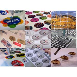 Gear Pump Custom Plastic Printing Dome Epoxy Sticker Label Machine with Metering