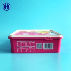PP Plastic IML Box L25.7 * W21.3 * H6.9 480g Cake Dry Fruit Packing