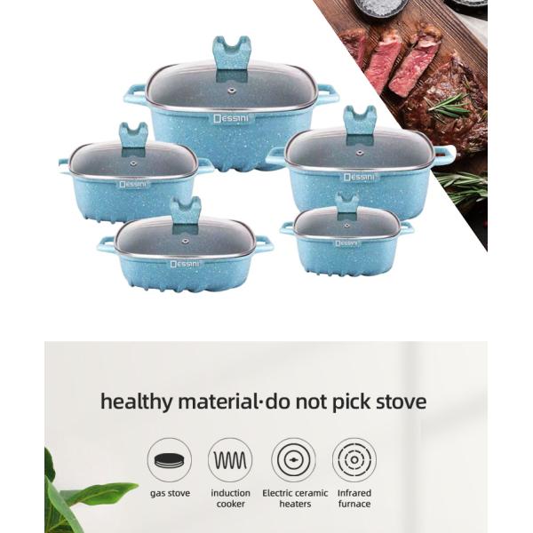 Wholesale Multifunction Pot And Pans Set 22pcs White Cooking Pot Sets Non-Stick Aluminum Cookware Sets