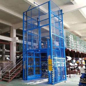 China 3m-9m Cage Lift Hydraulic Fully Caged Vertical Cargo Lift Warehouse Cargo Elevator on sale