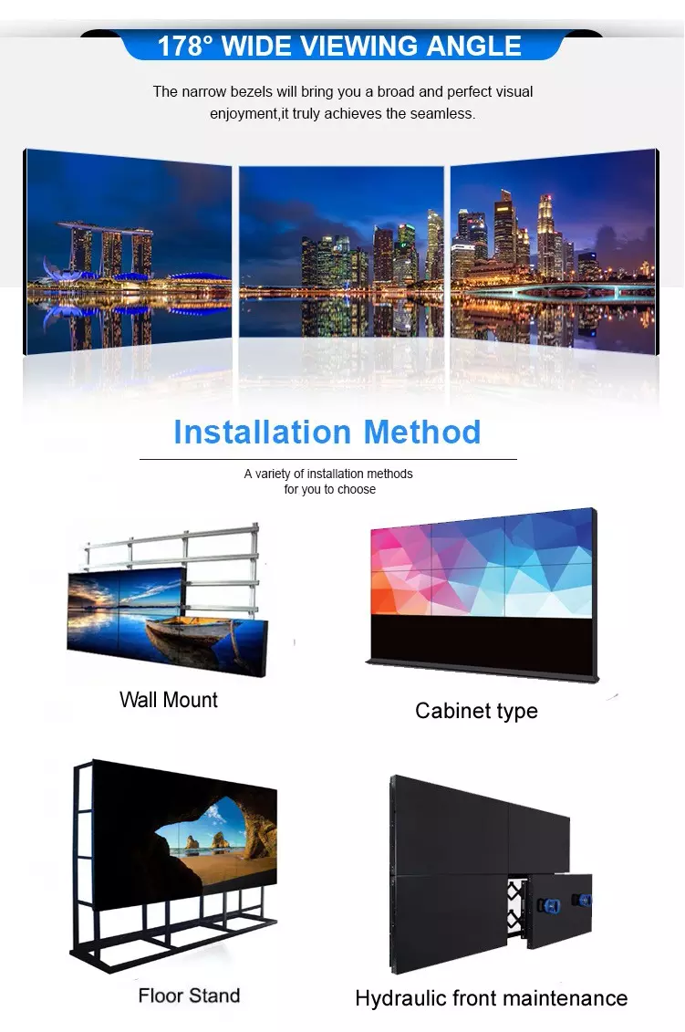 Seamless 46" 48" 50" 55" 1920x1080 DID LCD Video Wall