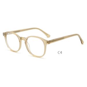 Black Tortoiseshell Acetate Frame Glasses Optical Round Glossy Black