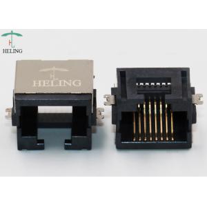 Buy cheap 90 Degree Horizontal Low Profile RJ45 , RJ45 Modular Jack SMT Overhangs PCB from wholesalers