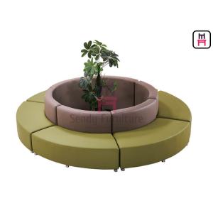 China Fabric  Round Shape Commercial Booth Seating With Steel Frame Base For  Lobby on sale