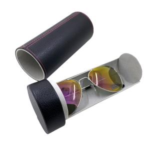 PU cylinder custom glasses case new advanced handmade glasses box