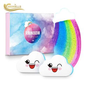 China 4.65 OZ Rainbow Cloud Bath Bomb With Natural Ingredients on sale
