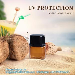 Glass Essential Oils Sample Bottles With Black Caps For Essential Oils, Perfumes