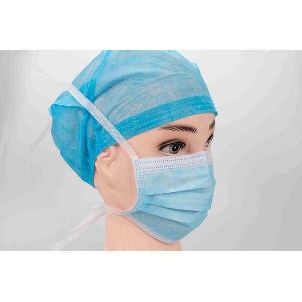 Quality Approved EN14683 Droplet Prevention Disposable Medical Face Mask With Tie-On High Filtration Surgical Face Mask wholesale