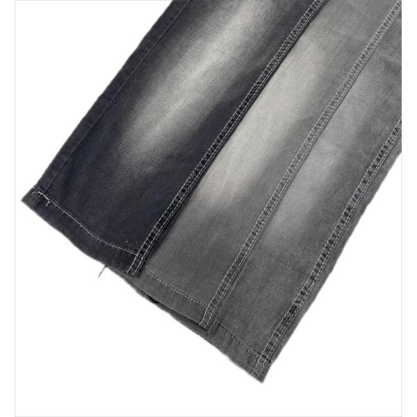Pattern YARN DYED Woven Black Color Summer Light Weight Slub Design Tencel Lyocell Elastic Denim Fabric for Jeans