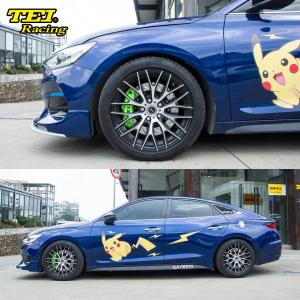 China 4 Piston Racing Caliper Hyudnai big Brake Kit  330*28 MM High Carbon Disc Racing And Brake Pads For La Festa 17 Inch Rim on sale