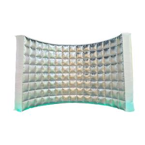 Semi Circle Inflatable Photo Props Silver Inflatable Photo Booth Wall Durable