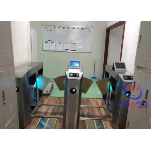 Safety Flap Turnstile Gate Access Control With LCD Screen QR Code Reader NFC