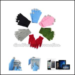 Cheap High quantity promotion printed logo warm touch screen glove for iphone ipad moblie gift for sale