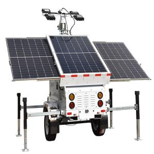19.2 Hours Running Mobile Solar Light Tower LED Light Tower with Solar Panel 3 ×