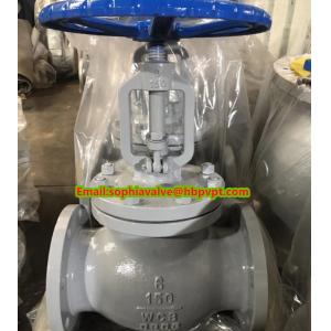 6'' CLASS150 WCB cast steel flanged globe valve with handwheel