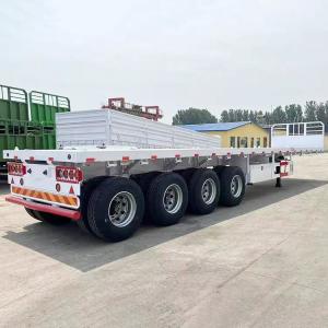 12500*2500*1600 MM Steel Plate Flat Container Semi-Trailer with 3/4-Axis and