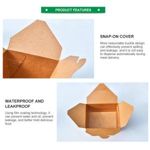 Take Out Rectangle Paper Chinese Noodle Lunch Box For Wholesale