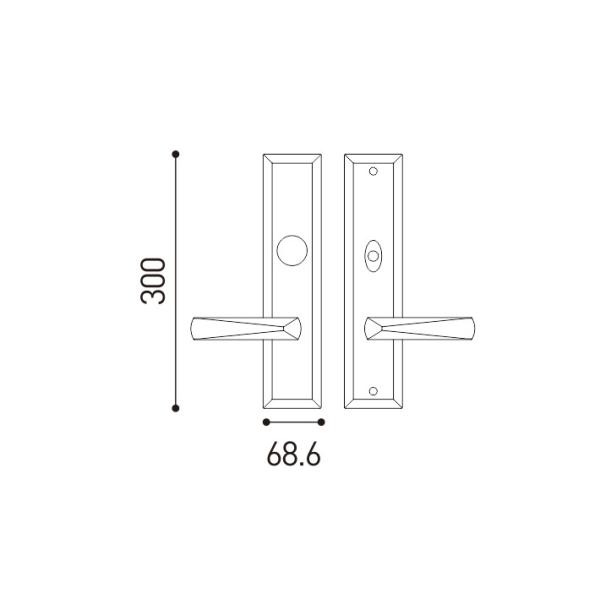 Easy Installation Brass Single Cylinder Front Door Handleset
