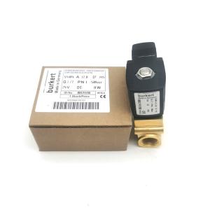 China Burkert 00132865 AC24V Solenoid Valve Direct Acting G1/8 6014 C Normally Closed 0~25bar 3/2 Way Brass Body on sale