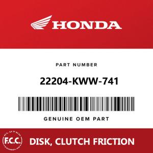 Honda FCC Clutch Plate Disc Friction Plate For KWW WAVE110  NBC110