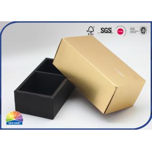 Luxury Golden Paper Cardboard Corrugated Packaging Box With E Flutes