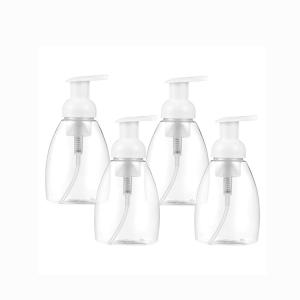 300ML Oval Clear Plastic Soap Dispenser Pump Bottles with White Plastic Tops