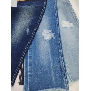 12.9oz Cotton Polyester Rayon Denim Fabric Width 180cm Stretch-Free For Jeans