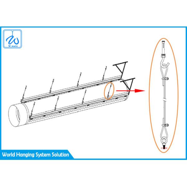 Ventilation Pipeline Cable Hanging Systems , Exhibition Halls Hanging Track