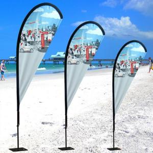 Cheap Swooper Beach Teardrop Flags And Banners Custom Teardrop Banners Sublimation for sale