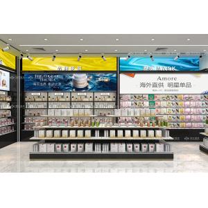 Cosmetic Shop Design Black Golden Perfume Store Shelf for Retail Display