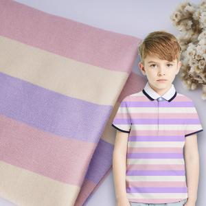 Environmentally Friendly And Healthy Smooth Strped Cotton Fabric For T-Shirt