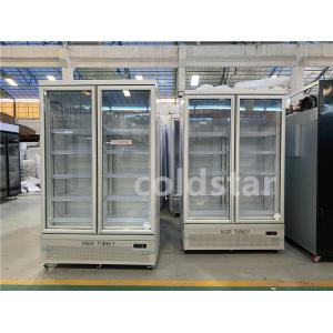 Big Capacity Vertical Display Case Freezer With Double Glass Door