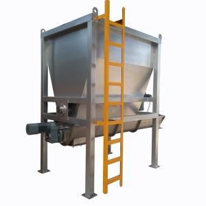 Custom Hopper Horizontal Screw Mixer for Powder Mixing in Conveyor System
