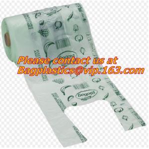 Biodegradable Reusable Plastic T-Shirt Bag Eco Friendly Compostable Grocery