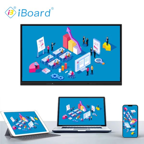 Android OS 13 smart board offering brightness 350cdm2 or higher compatible with
