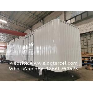 Box Semi Trailer Personalized Enclosed Semi Trailer White With Side Door