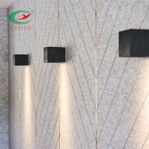 Restaurant Engraved Felt Wall Panels Odorless Soundproof Echo Reduction