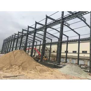 Portal Frame Workshop Steel Structure High Strength Bolts Connecting With Paint