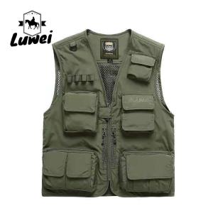 High Quality Breathable Mesh Outdoor Multi-pocket Utility Men's Vests Men's
