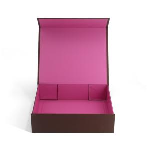 Custom Logo Printed Cardboard Small Medium Magnet Boxes Purple Pink Magnetic