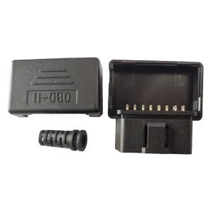 16 Pin OBD2 Plug Adapter Male Plug J1962 Buckle Housing With Wire Exit Hole