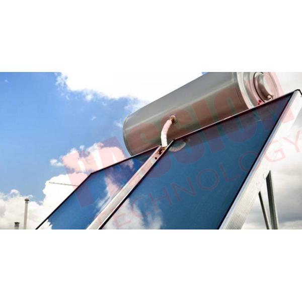 Laser Welding Flat Plate Solar Collector Blue Titanium Coating Solar Heating Collector