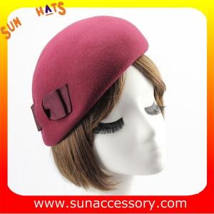 Hot sale Fashion 100% Australia wool felt ladies beret hats ,Red beret hats with
