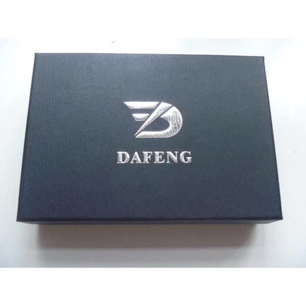 Quality Personalised Leather Texture Paper Packaging Boxes With Silver Foil Embossing wholesale