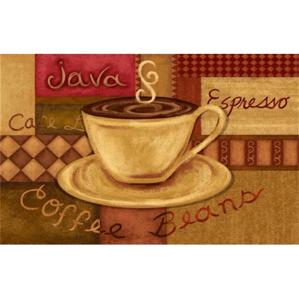 Printed hot coffee pattern anti-fatigue kitchen mat with NBR foam