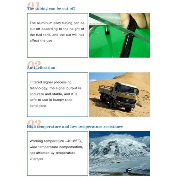 Rs232 18mm Gps Fuel Sensor For Truck Tank Accuracy Cuttable Fleet Management