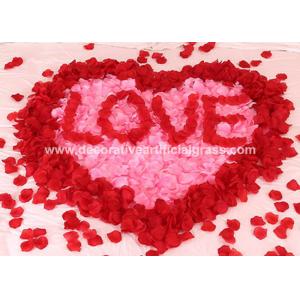 Silk Polyester Fabrics Artificial Rose Petals For Decoration Non-Toxic