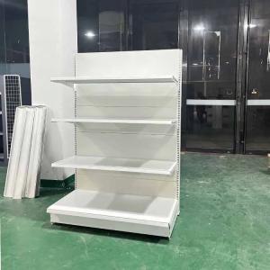 Factory Customized Size Thickness Color white supermarket gondola shelf