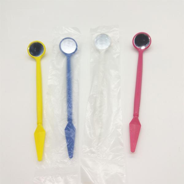 Quality Tooth Shape Disposable Teeth Whitening Unit Dental Mouth Mirror With Spatula wholesale