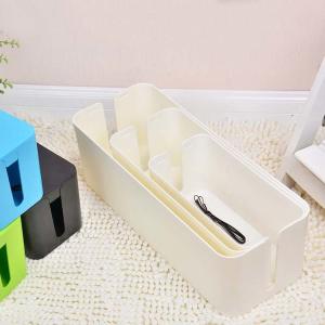 Rectangle Plastic Cable Organizer Box Power Strip Cord Organizer